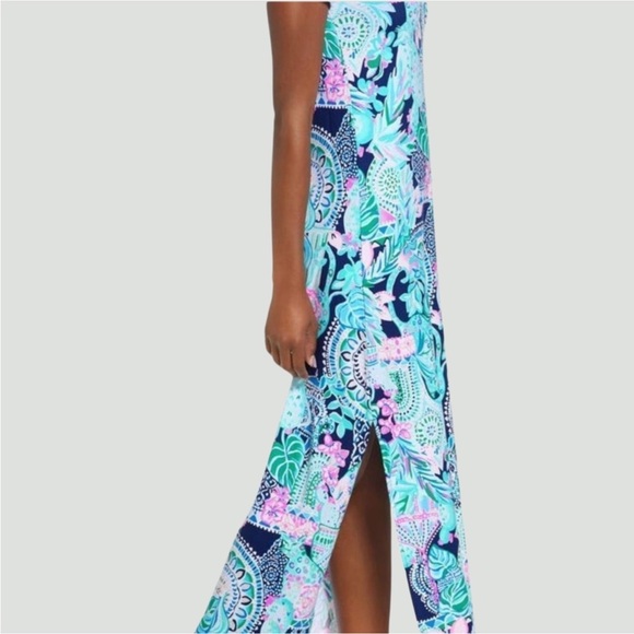 Lilly Pulitzer Wynne Maxi Dress in Lookin Sharp Cactus Cat XL - Picture 5 of 12